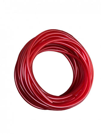 PVC-Schlauch, rot-leicht-transparent