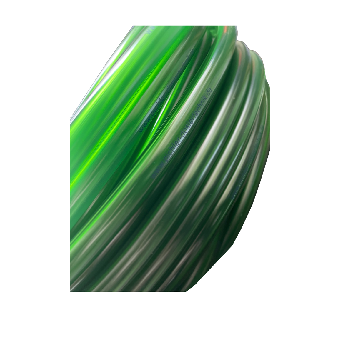 PVC-Schlauch, grün-leicht-transparent