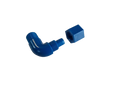 PVC, 1/4" x M12x1,25 Winkel Einschraubverschraubung blau