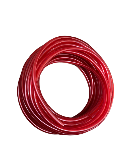 PVC-Schlauch, rot-leicht-transparent
