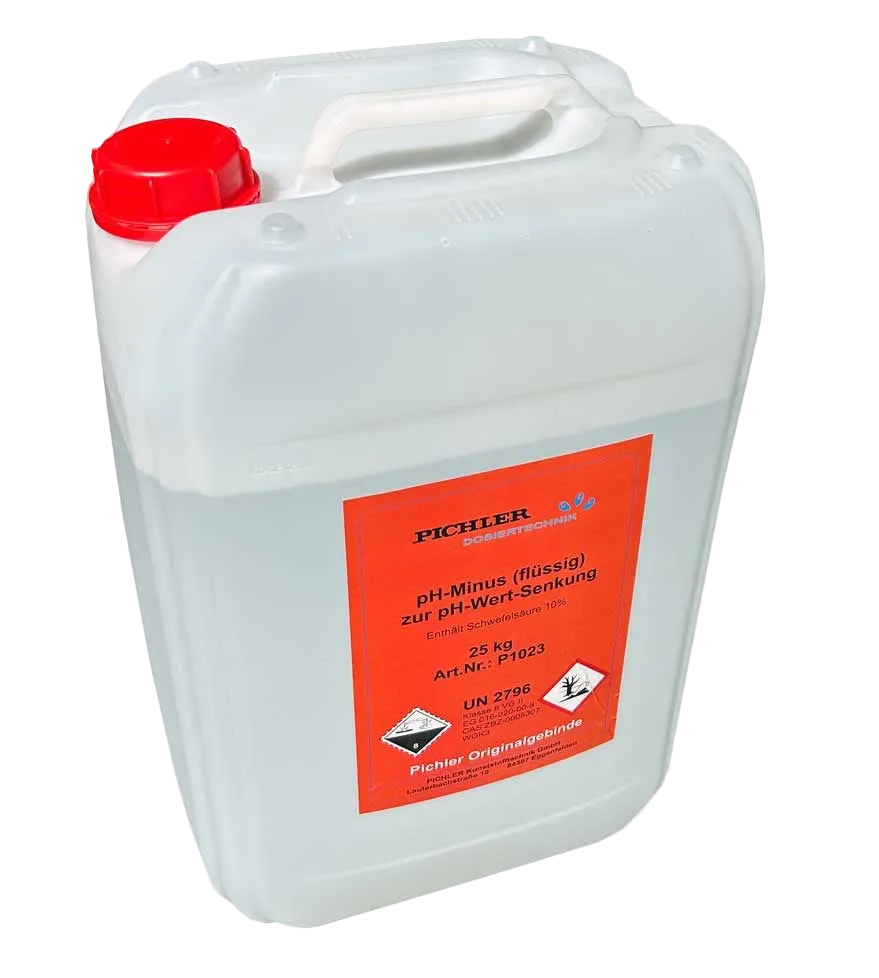 pH minus 25kg liquid 10%    UN2796/Kl.8