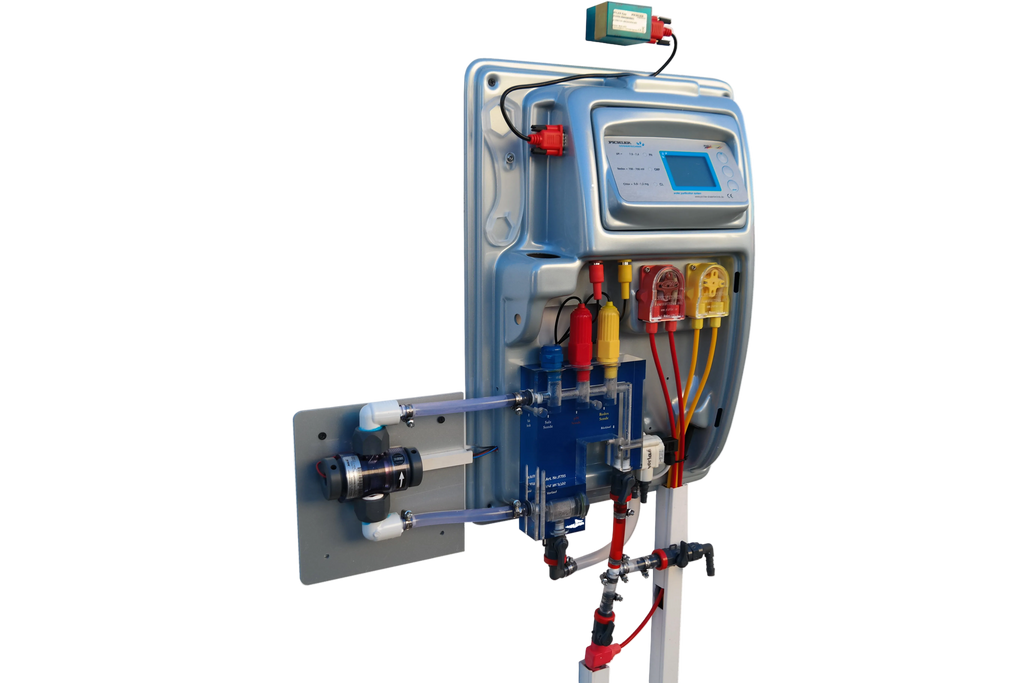Dosing system PH/free CL, W-LAN interface app, WPD-A3, wall/hose pump 