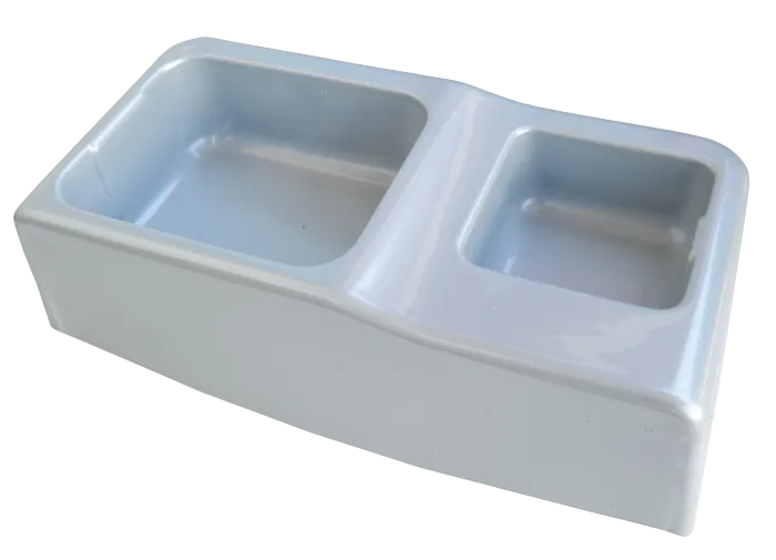 Molded mounting part for pH & chlorine tanks or active oxygen tanks