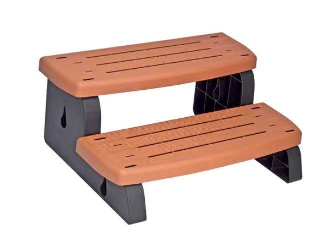 Whirlpool Treppe Kunststoff Farbe Hellbraun/Grau