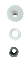 Temperaturfühlergehäuse (gespritzt weiß PVC)