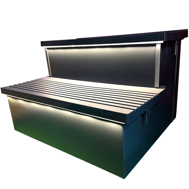 Dosiertreppe Anthrazitgrau RAL 7016, inkl. WPD-A4 mini pH/Redox + WLAN Modul