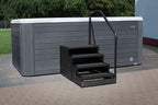 Swim Spa Treppe aus Aluminium Schwarz Eloxiert