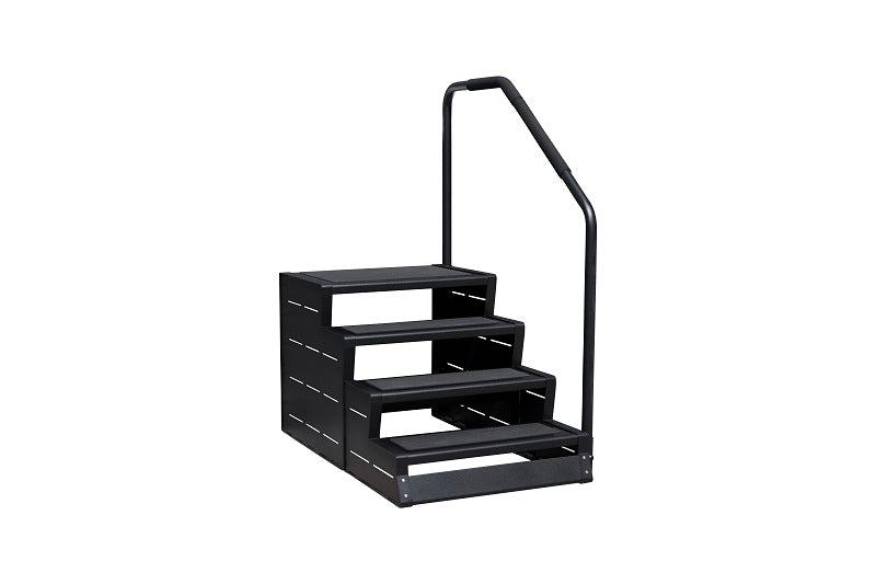 Swim Spa Treppe aus Aluminium Schwarz Eloxiert