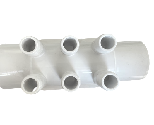 Verteiler 6-fach, eins. offen,  2 Zoll (W)