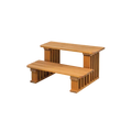 Thermowood wooden staircase brown