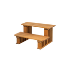 Thermowood wooden staircase brown