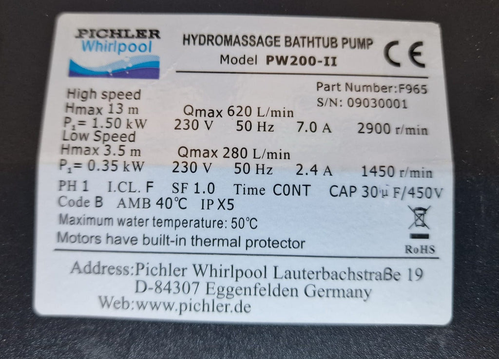 Motor m.Pumpe 2 stufig 1,5 KW,230 V,50 HZ