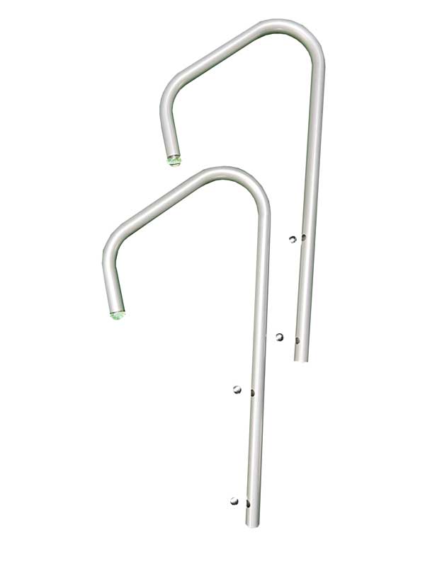 Whirlpoolreling-Set LI+RE Sania 950 Silber inkl. Beleuchtung