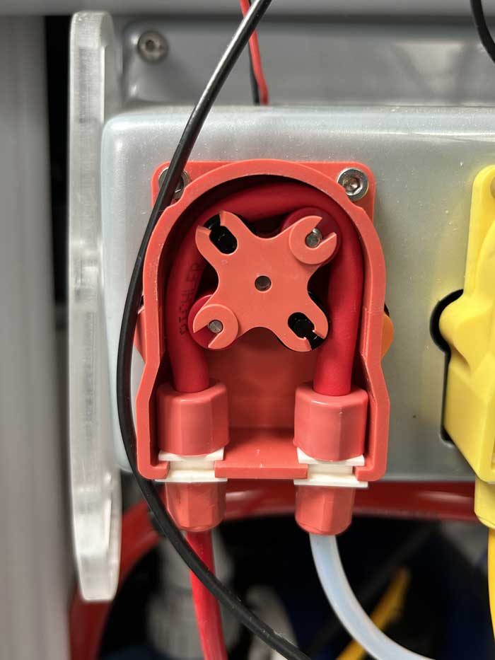 Drehkreuz komplett für Schlauchpumpe, rot