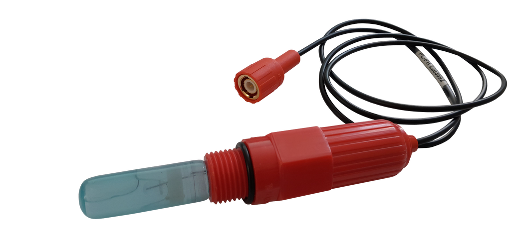 pH-Elektrode, langer Körper, rot