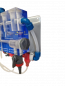 Preview: PVC, 1/4" x M12x1,25 Winkel Einschraubverschraubung blau