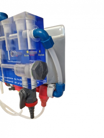 PVC, 1/4" x M12x1,25 Winkel Einschraubverschraubung blau