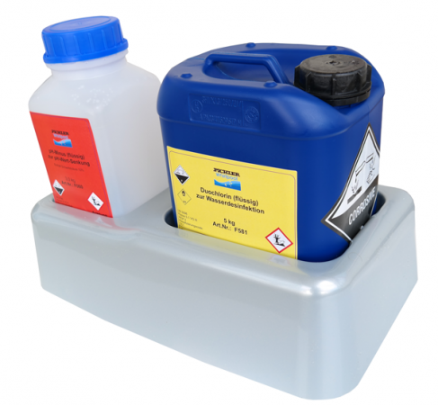 Halterungsformteil für pH- & Chlorbehälter oder Aktivsauerstoffbehälter