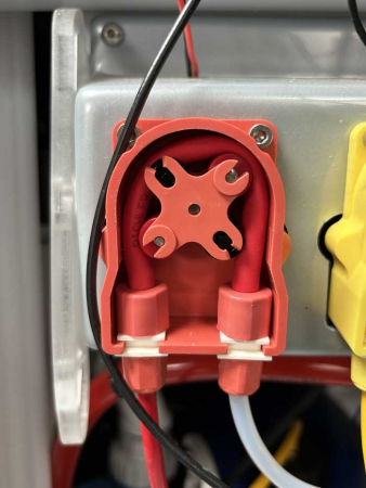 Drehkreuz komplett für Schlauchpumpe, rot