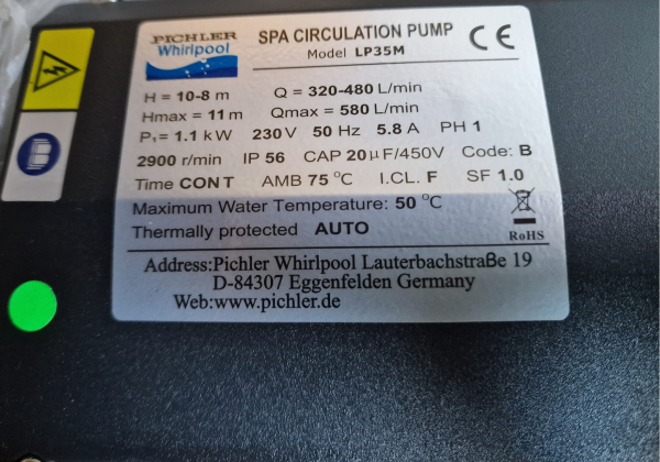 Motor m.Pumpe 1 stufig 1,1 KW,230 V,50 HZ